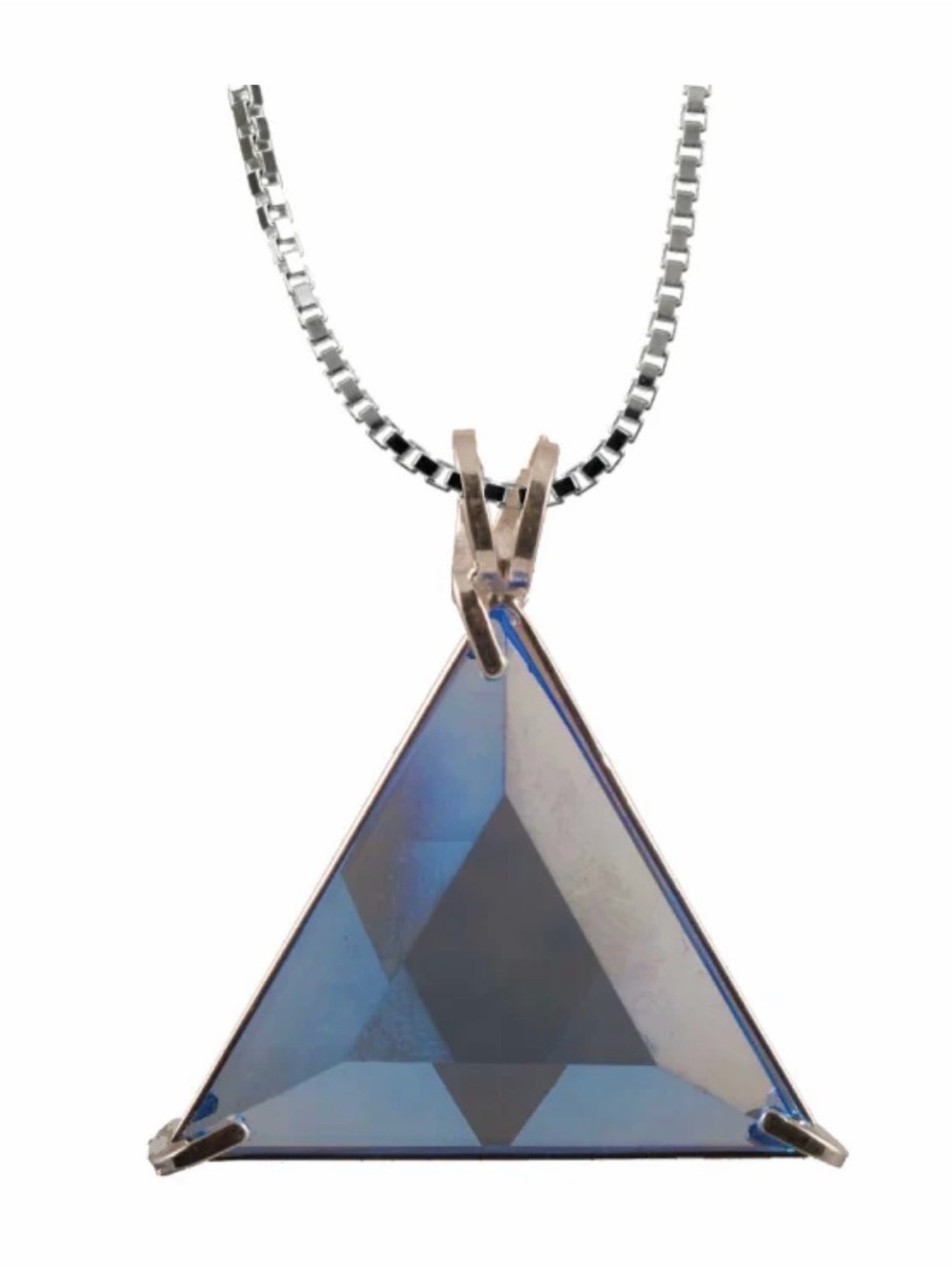 NIB GORGEOUS Siberian Blue Quartz Star of David Chain Pendant